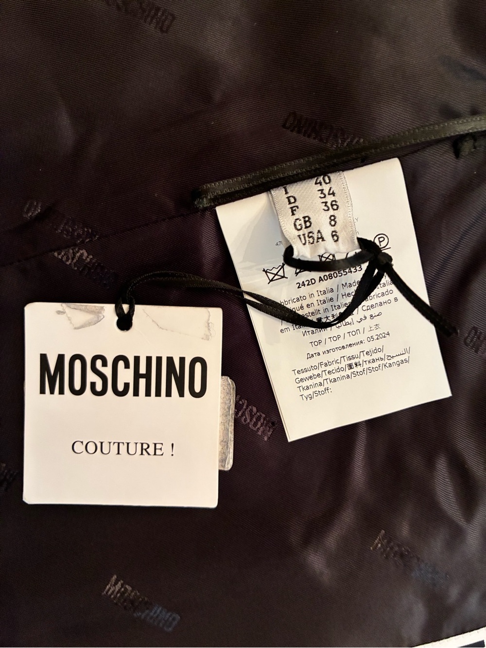 NEW RARE Moschino Tie Top - Picture 6 of 8